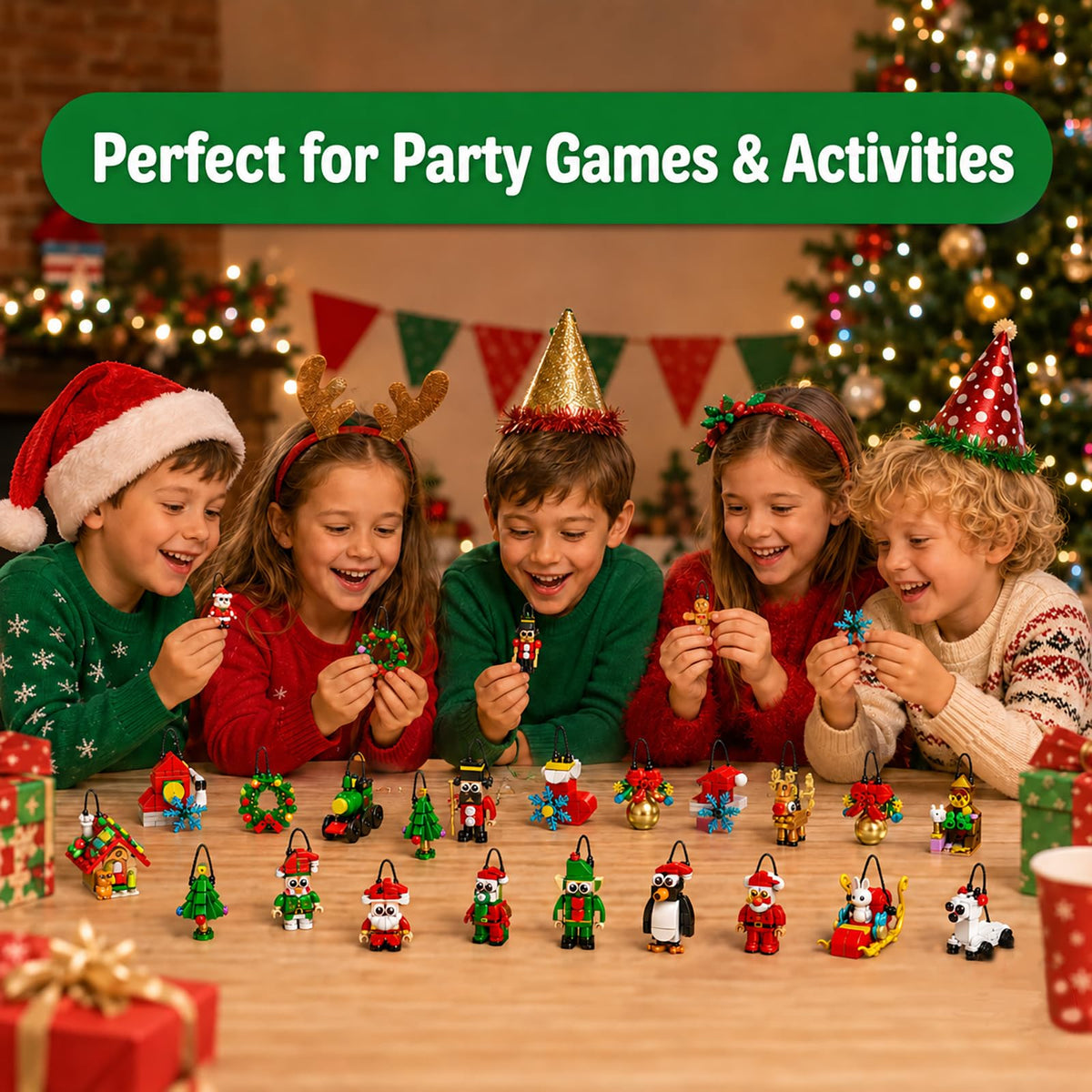 Christmas Building Block Advent Calendar 2026, 24 Days Mini Brick Ornament Set