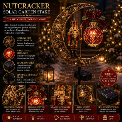 Solar Christmas Crescent Moon Garden Lights – 6 Festive Designs