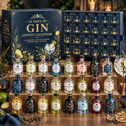 2026 Gin Advent Calendar – 24 Botanical Bottle Ornaments