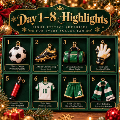 Soccer Advent Calendar 2026 – 24 Football Christmas Ornaments