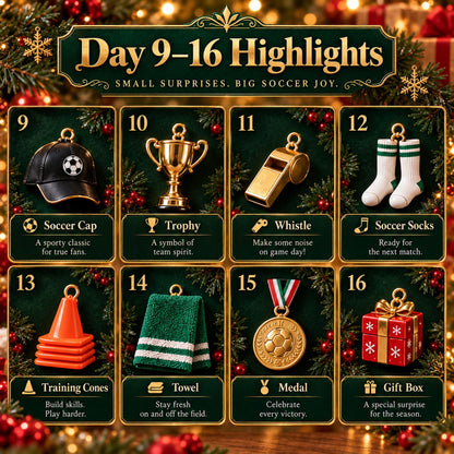 Soccer Advent Calendar 2026 – 24 Football Christmas Ornaments