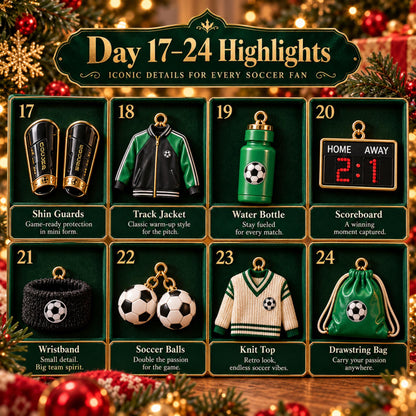Soccer Advent Calendar 2026 – 24 Football Christmas Ornaments