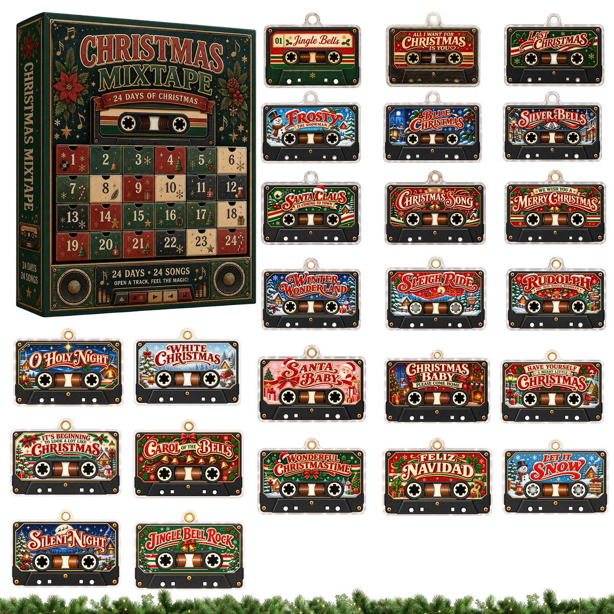 Personalized Christmas Mixtape Advent Calendar