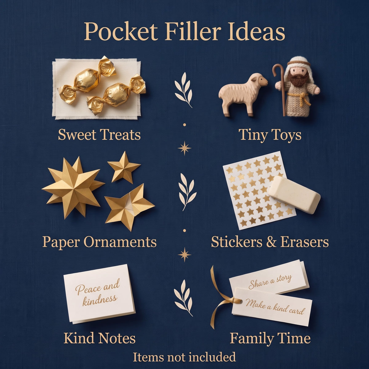 Personalized Nativity Advent Calendar – 24-Pocket Christmas Hanging