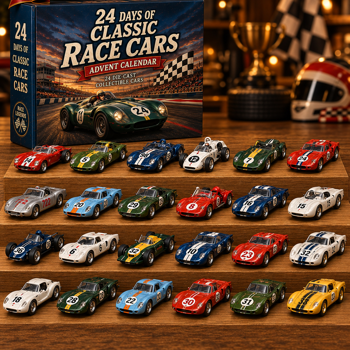 American Car Legends Advent Calendar – 24 Die-Cast Classic Cars