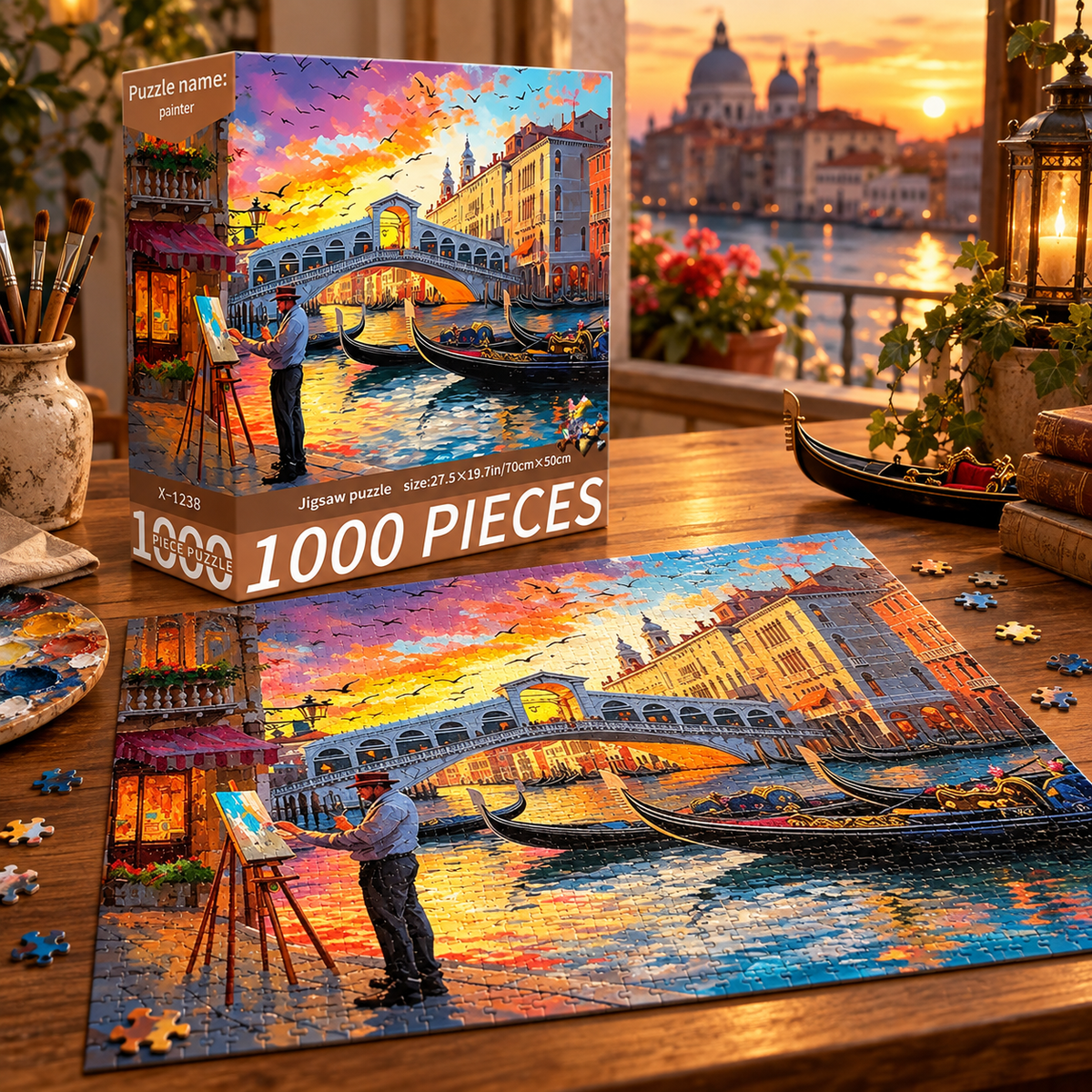 1000-Piece Jigsaw Puzzle – 24 Days of Beautiful Art & Scenic Views