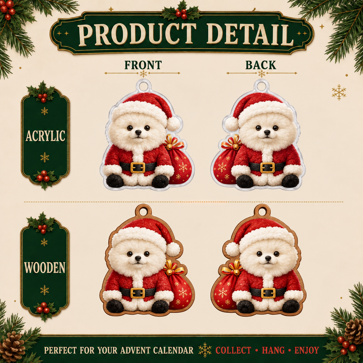 Winter Pomeranian Advent Calendar – 24 Days of Fluffy Joy