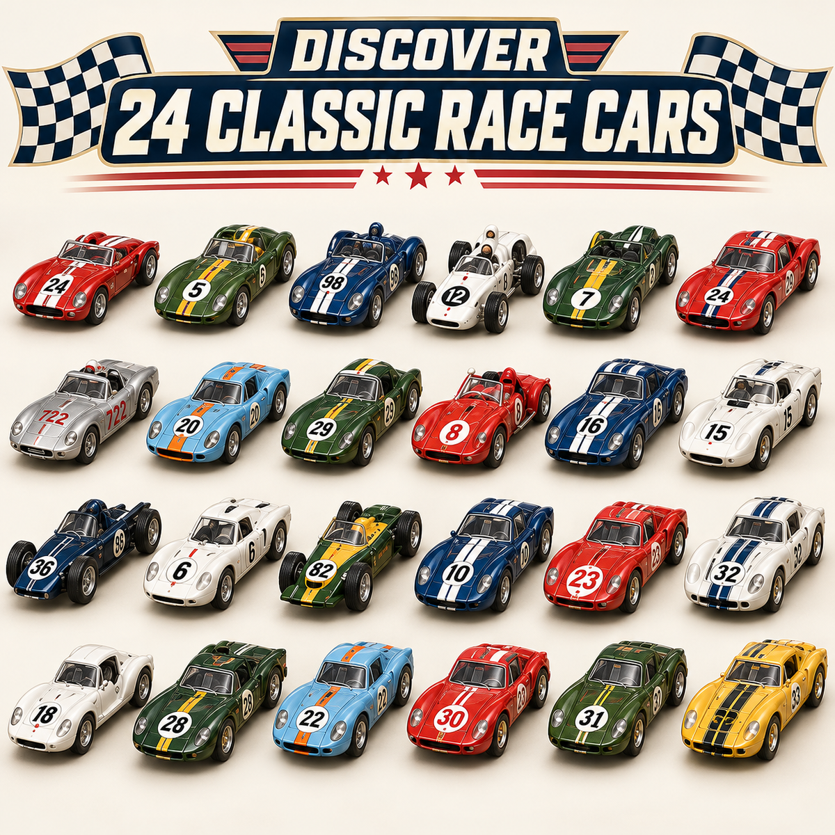 American Car Legends Advent Calendar – 24 Die-Cast Classic Cars