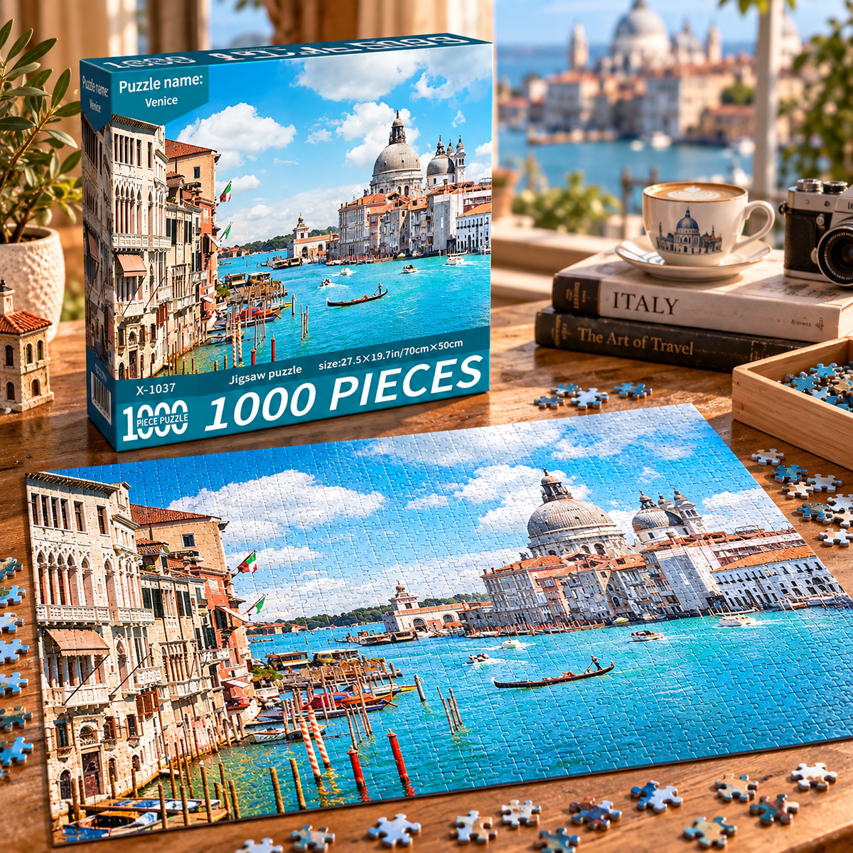 1000-Piece Jigsaw Puzzle – 24 Days of Beautiful Art & Scenic Views