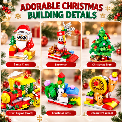 Christmas Train Building Blocks – 24-in-1 Holiday Countdown Set
