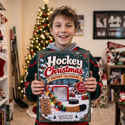 2026 Hockey Christmas Advent Calendar – 24 Festive Hockey Ornaments