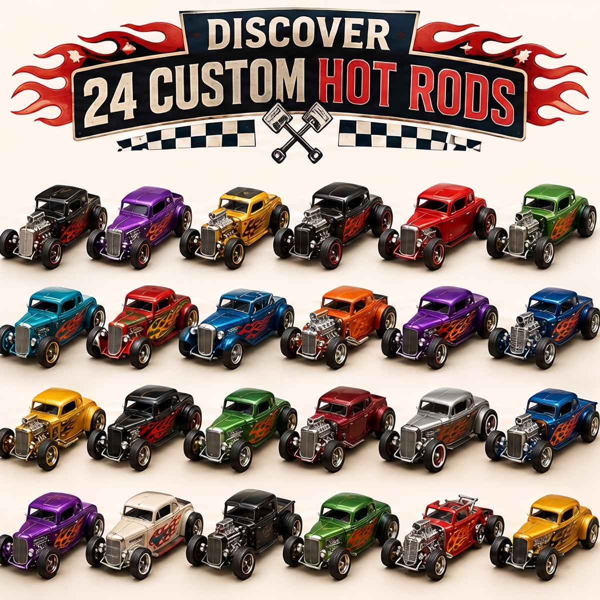 American Car Legends Advent Calendar – 24 Die-Cast Classic Cars
