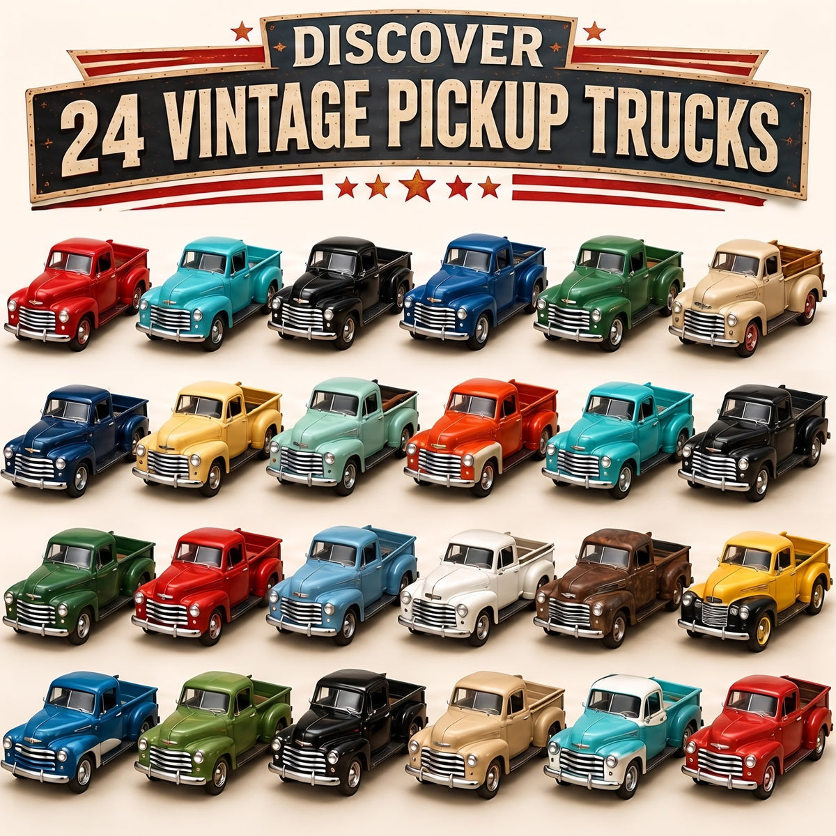 American Car Legends Advent Calendar – 24 Die-Cast Classic Cars