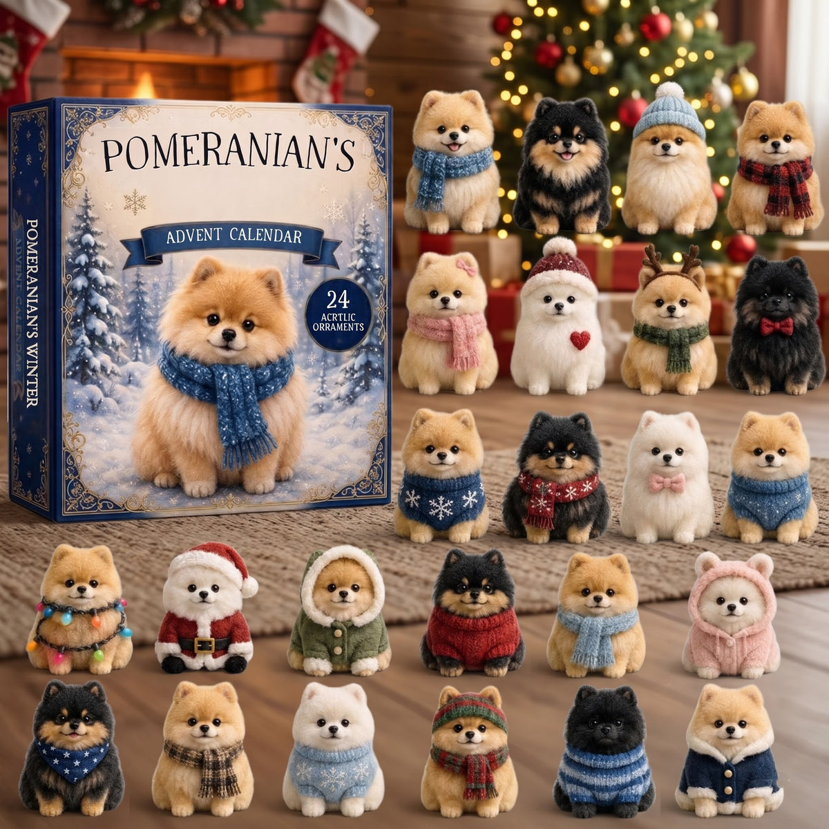 Winter Pomeranian Advent Calendar – 24 Days of Fluffy Joy