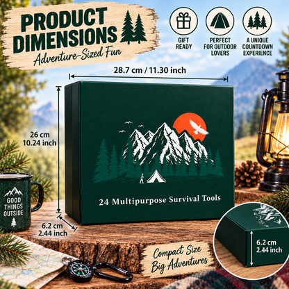 Survival Tool Advent Calendar, 24 Day Outdoor Gear Christmas Countdown