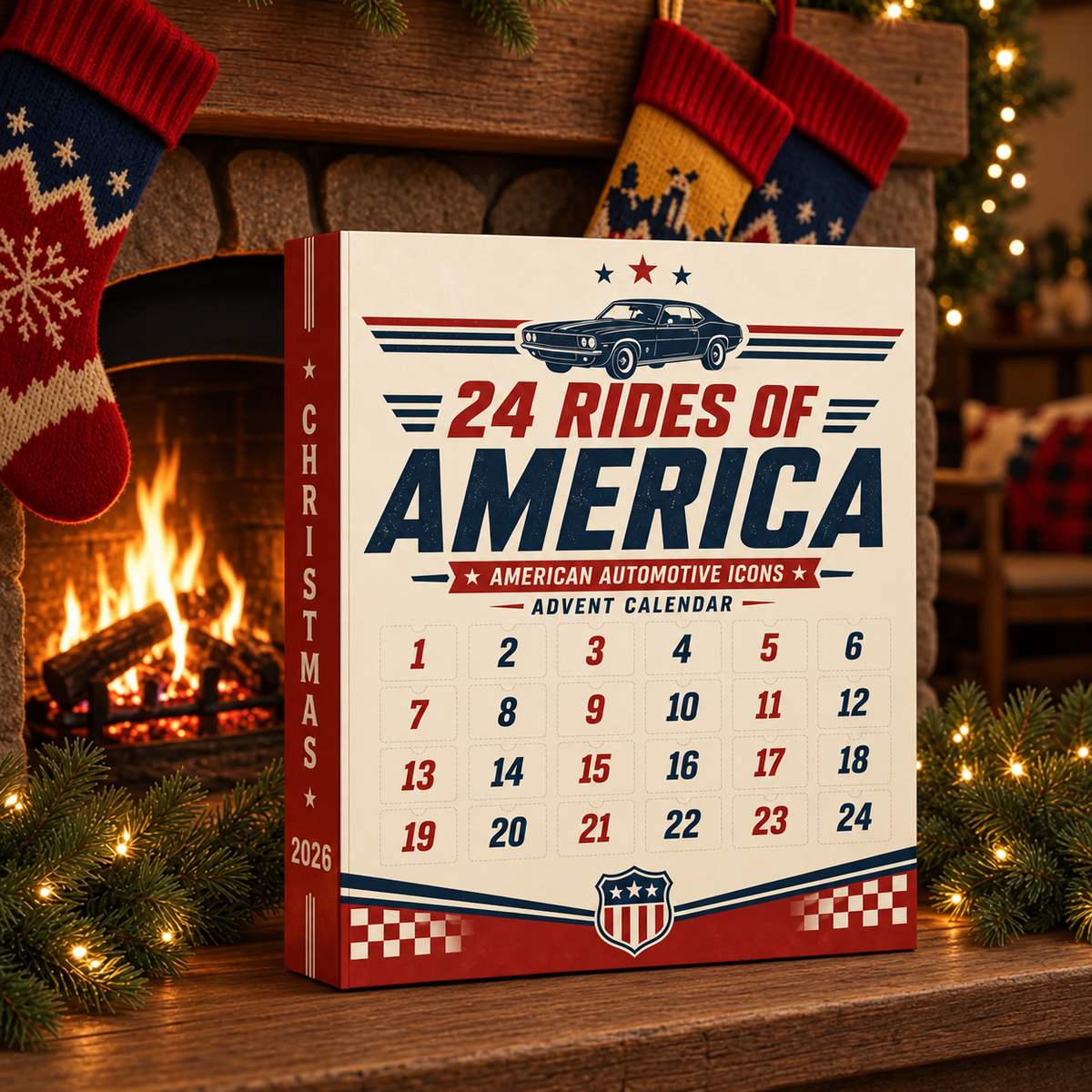 Car Advent Calendar 2026, 24 Days of Classic Cars, Automotive Christmas Countdown