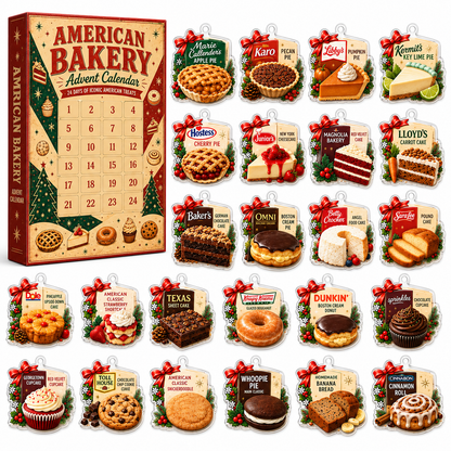 Bakery Advent Calendar 2026, 24 Christmas Dessert Ornaments