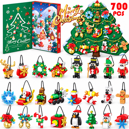 Christmas Building Block Advent Calendar 2026, 24 Days Mini Brick Ornament Set