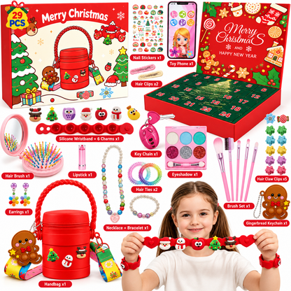 Girls Advent Calendar 2026, 24 Day Christmas Countdown with Beauty Accessories, Jewelry & Hair Accessories
