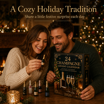 2026 Champagne Advent Calendar – 24 Champagne Bottle Ornaments