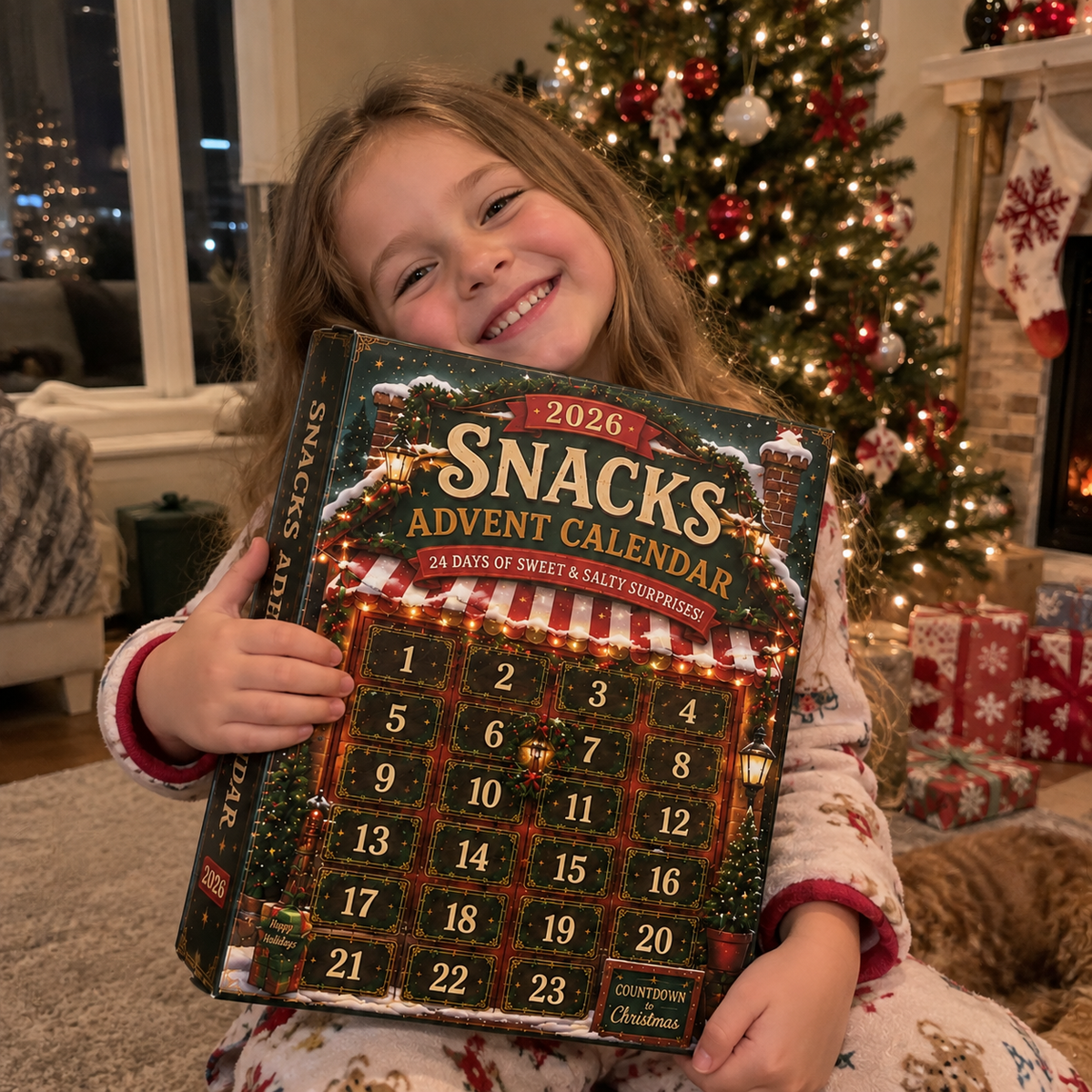 Snack Advent Calendar 2026, 24 Christmas Snack Ornaments