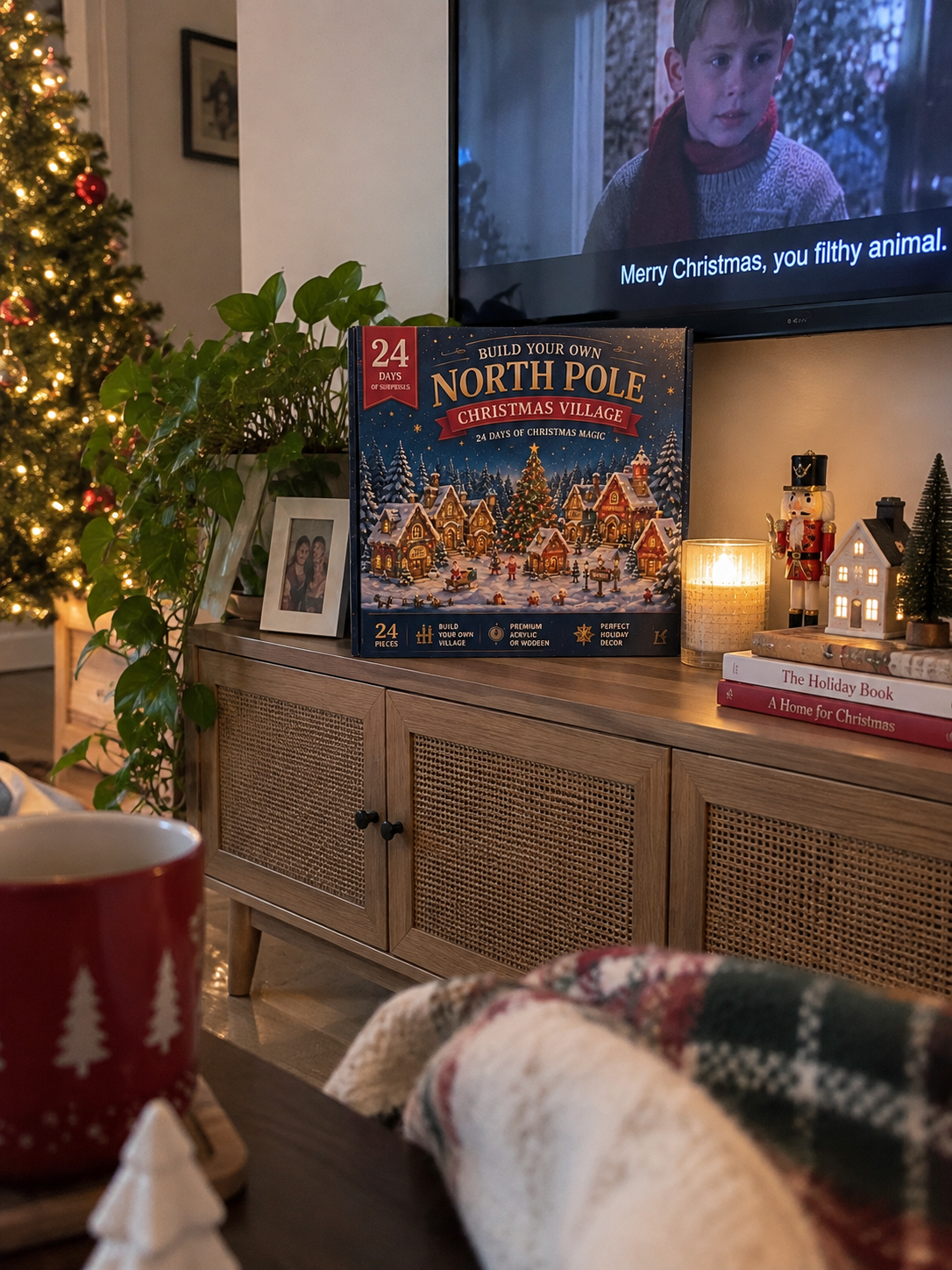 North Pole Advent Calendar 2026, 24 Piece Christmas Village