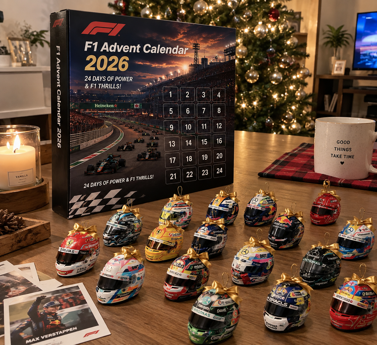 2026 Racing Helmet Advent Calendar, 24 Day Motorsport Christmas Countdown