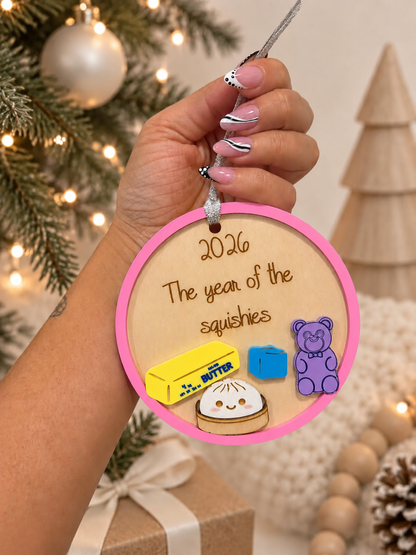 Squishy 2026 ornament, Christmas tree ornament, squishy hunting