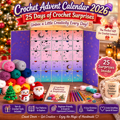 Crochet Advent Calendar 2026 – 25 Days of Yarn, Crochet Tools, Patterns & Creative Surprises
