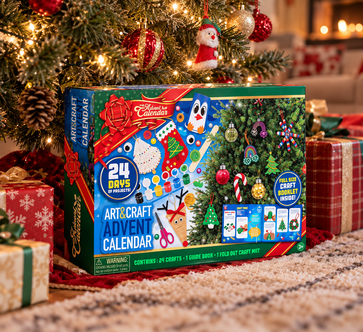 Christmas Craft Advent Calendar 2026, 24 Day Arts and Crafts Countdown Kit