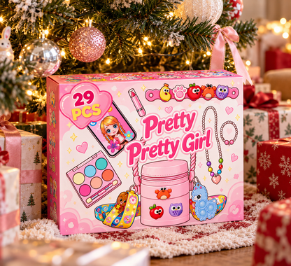Girls Advent Calendar 2026, 24 Day Christmas Countdown with Beauty Accessories, Jewelry, Makeup & Hair Accessories