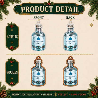 2026 Gin Advent Calendar – 24 Botanical Bottle Ornaments