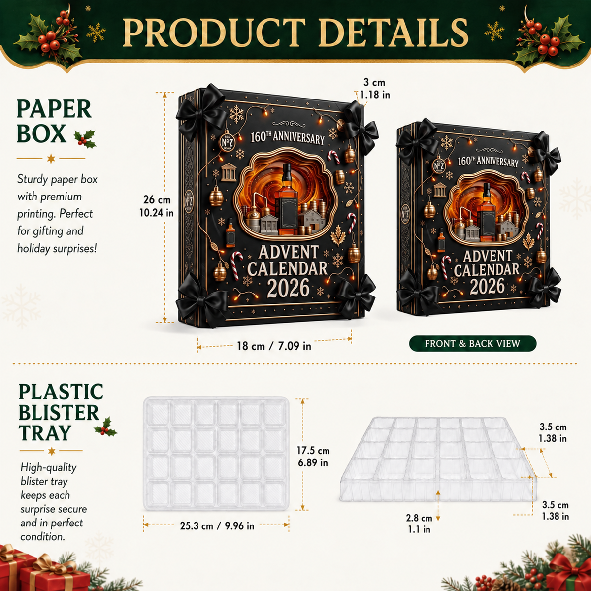 160th Anniversary Advent Calendar 2026 – 24 Vintage Bottle Ornaments