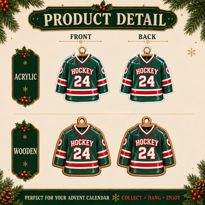 2026 Hockey Christmas Advent Calendar – 24 Festive Hockey Ornaments