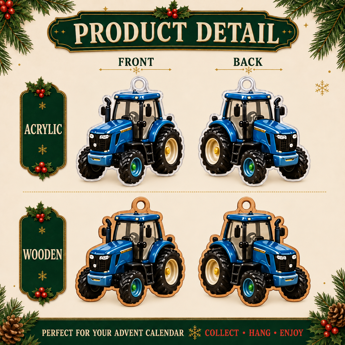 2026 Farm Vehicles Advent Calendar – 24 Tractor & Machinery Charms