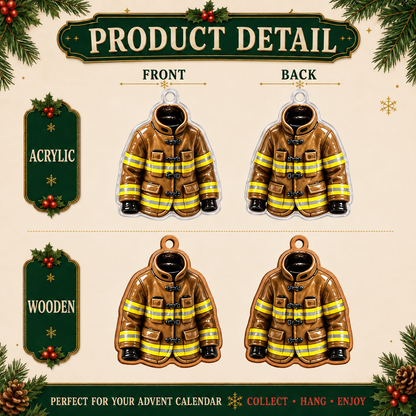 2026 Firefighter Gear Advent Calendar – 24 Rescue-Themed Ornaments