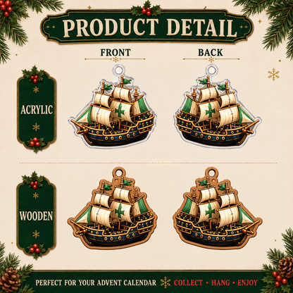 2026 Pirate Ship Legends Advent Calendar – 24 Nautical Ornaments