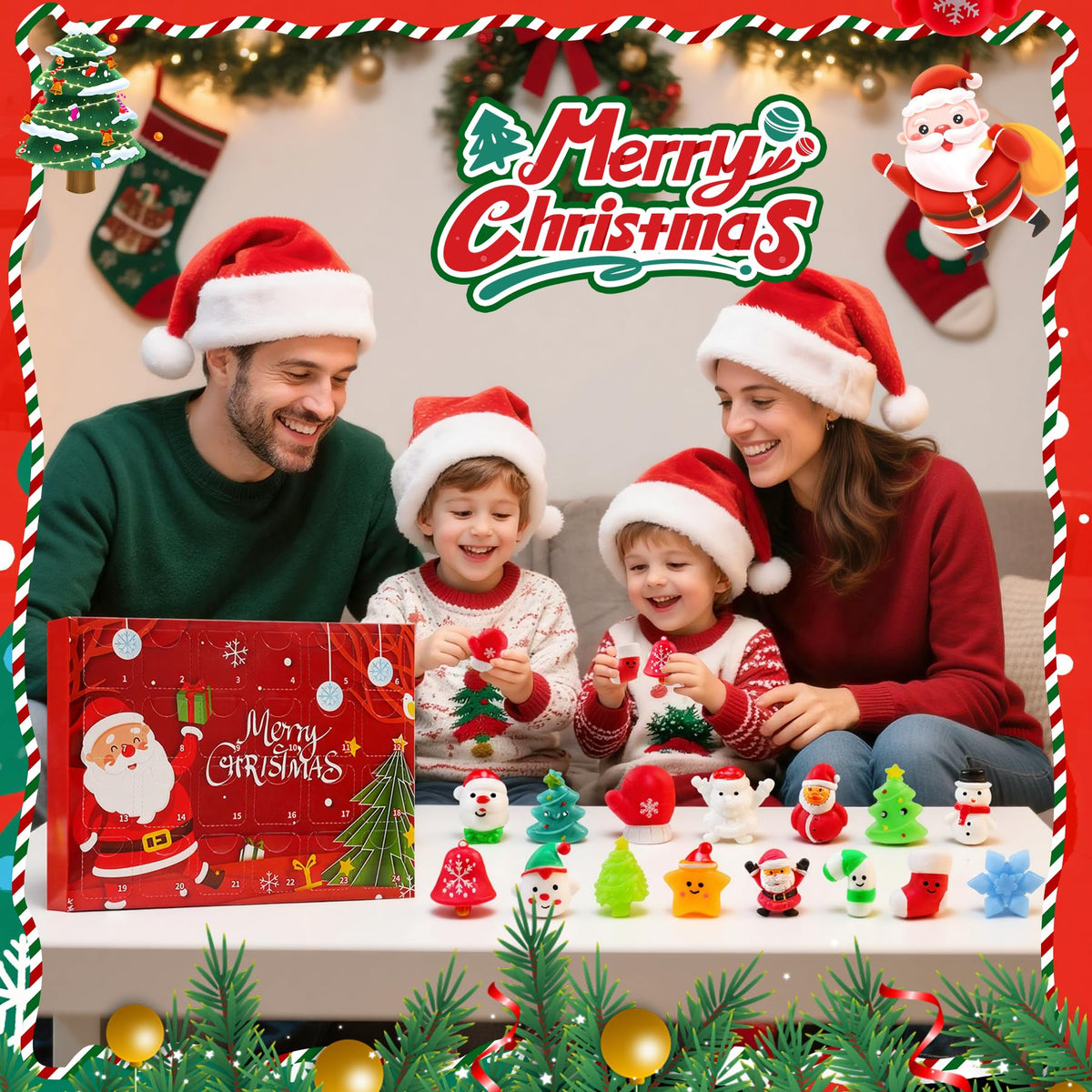 Christmas Advent Calendar 2026 with Mochi Squishy Toys 24 Days
