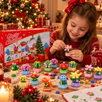 Flower Building Blocks Advent Calendar 2026 – 24 Days of Mini Flower Surprises, Christmas Countdown Gift for Kids & Adults  Copy title
