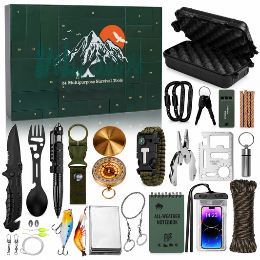 Advent Calendar Survival 2026 Men - 24 Days Christmas Countdown for Teen