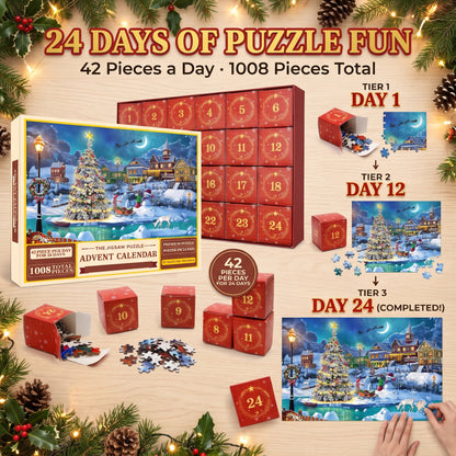 Christmas Village Puzzle Advent Calendar – 24 Days of Winter Magic
