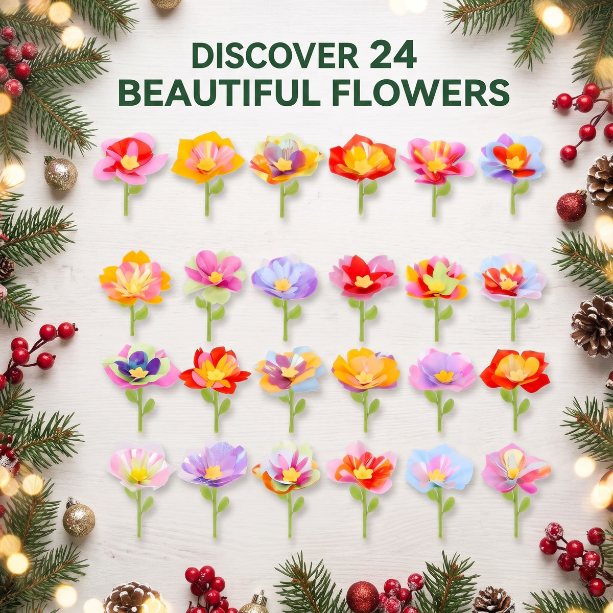 DIY Flower Advent Calendar – 24 Days of Colorful Floral Surprises
