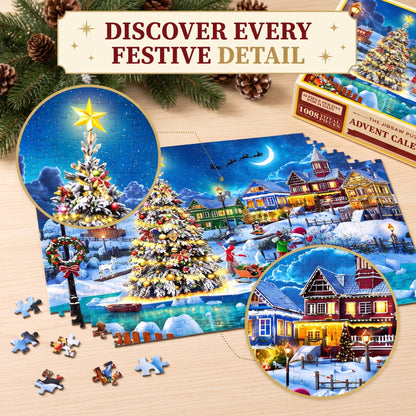 Christmas Village Puzzle Advent Calendar – 24 Days of Winter Magic