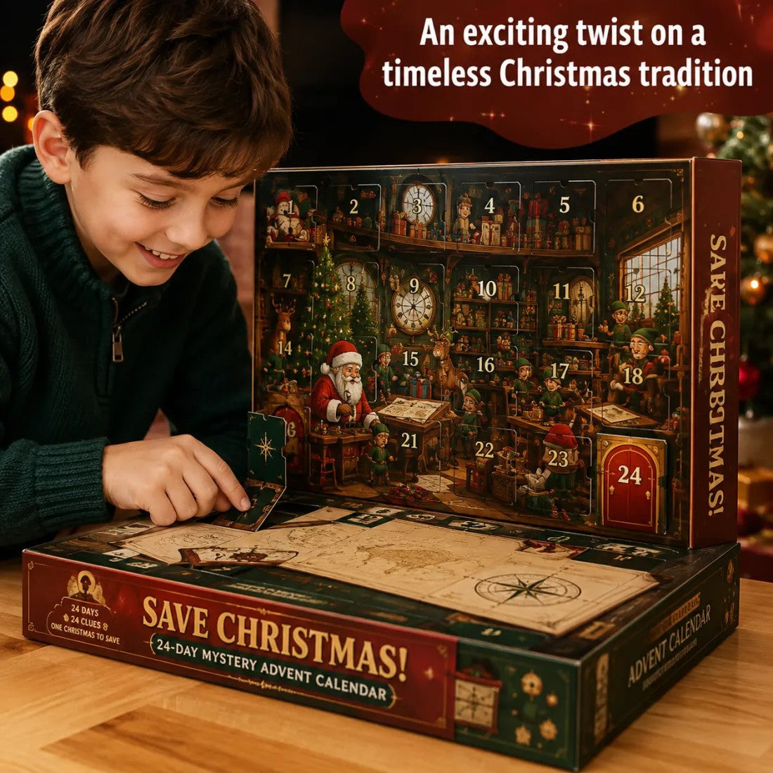 Christmas Mystery Advent Calendar 2026, 24 Day Detective Puzzle Game