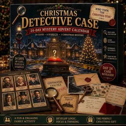 Christmas Mystery Advent Calendar 2026, 24 Day Detective Puzzle Game
