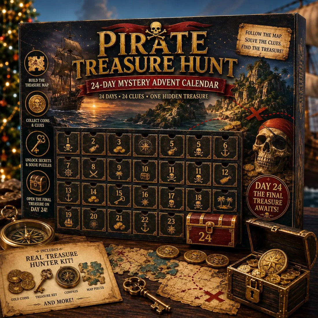 Christmas Mystery Advent Calendar 2026, 24 Day Detective Puzzle Game