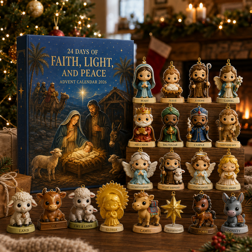 Nativity Advent Calendar 2026, 24 Christmas Nativity Ornaments