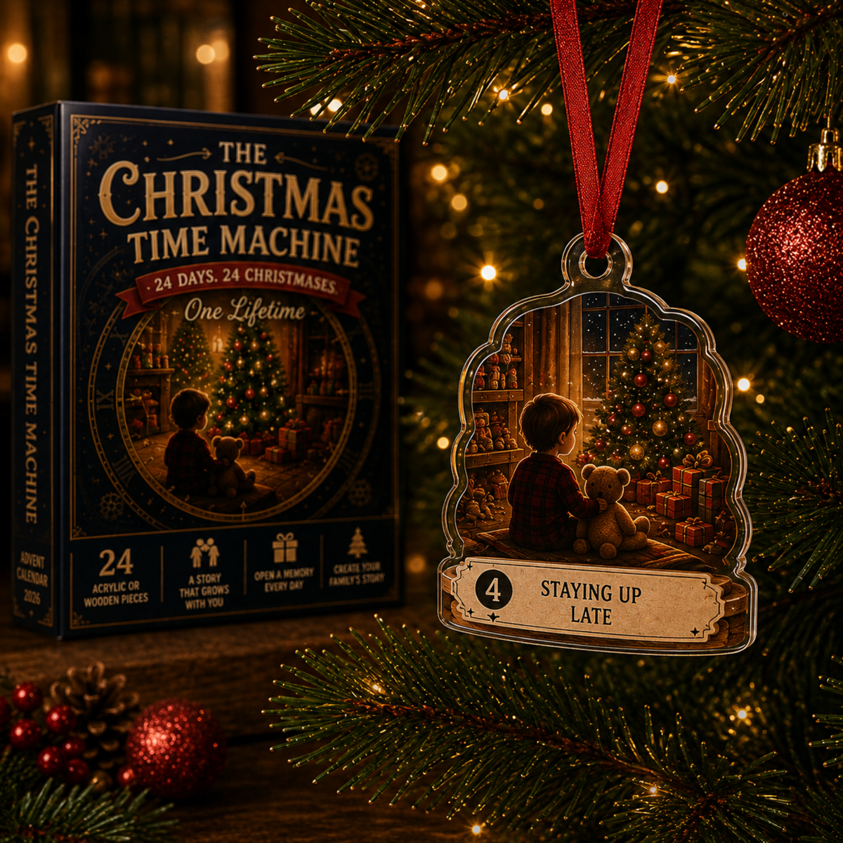 Personalized Family Advent Calendar 2026, 24 Days of Christmas Memories