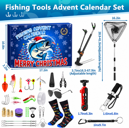 Fishing Advent Calendar for Adult Men Teen Boys, 2026 Fishing Tools Accessories Kit Christmas