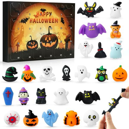 Squishy Advent Calendar 2026, Halloween Advent Calendar 24 Days for Kids